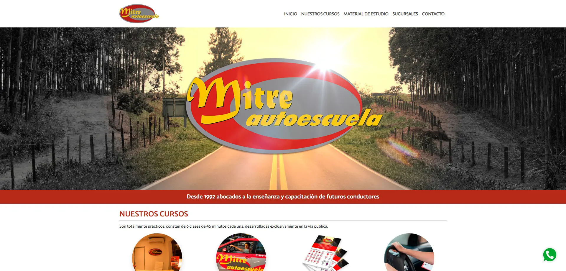 Sitio web de Autoescuela Mitre desarrollado por Podio Creativo