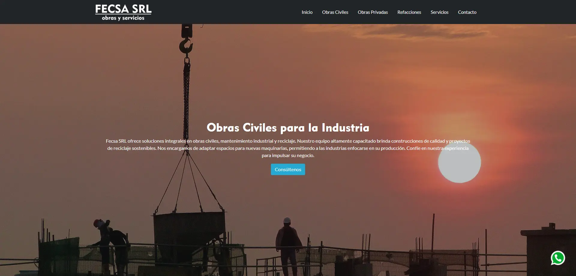 Sitio web de Fecsa S.R.L. desarrollado por Podio Creativo